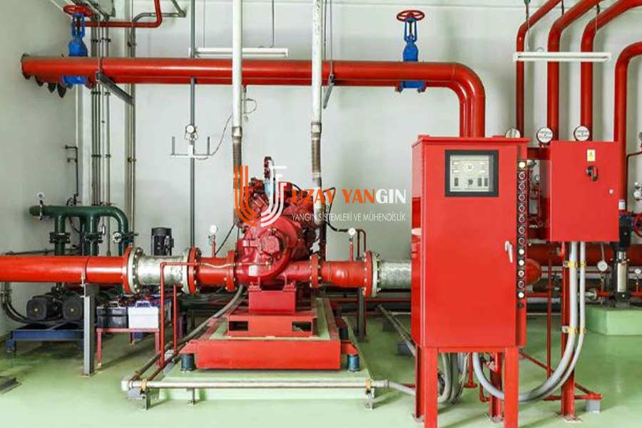 Pompalı Sprinkler Yangın Sistemler - Uzay Yangın