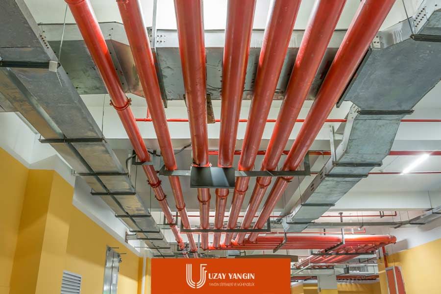Sprinkler Yangın Söndürme Sistemi Isı Yalıtımı - Uzay Yangın